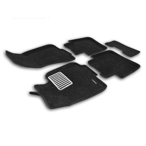 Коврики в салон Hongqi H9 2020- Седан, 3D ткань Euromat LUX, Черный, Арт. EM3D001483