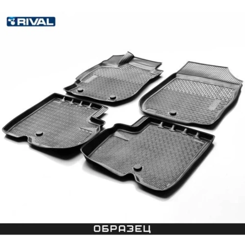 Коврики в салон Haval H9  2024-, полиуретан Rival, Черный, Арт. RIV19409002