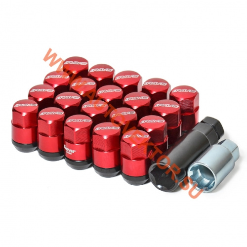 Комплект гаек M12x1.25 Конус h-35мм закрытая, Черный, Спец Ключ, Арт. M074RD