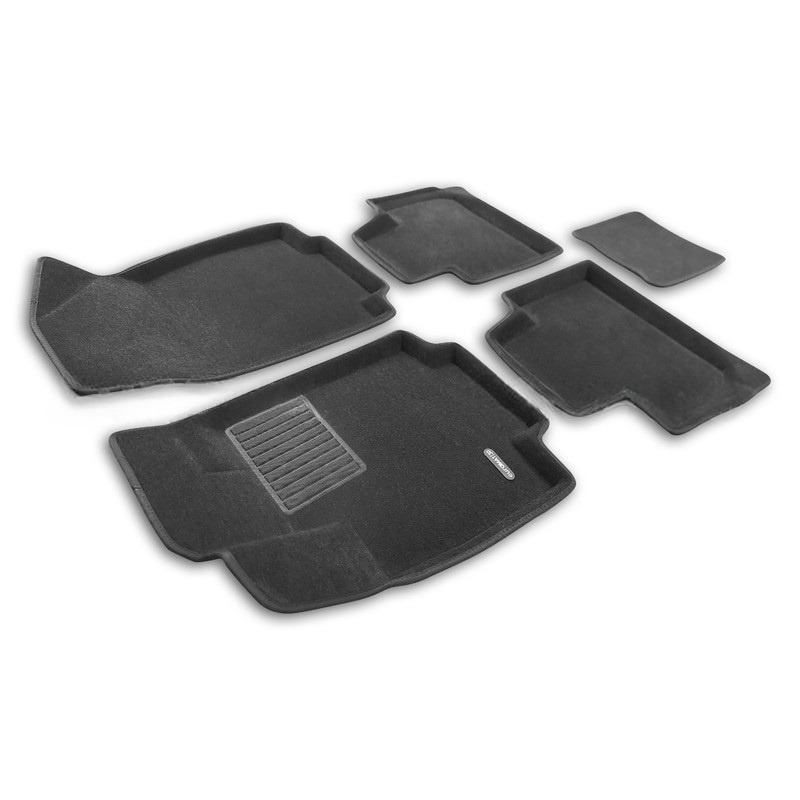 Коврики в салон Haval H3 2024-, 3D ткань Euromat Business, Черный, Арт. EMС3D001471