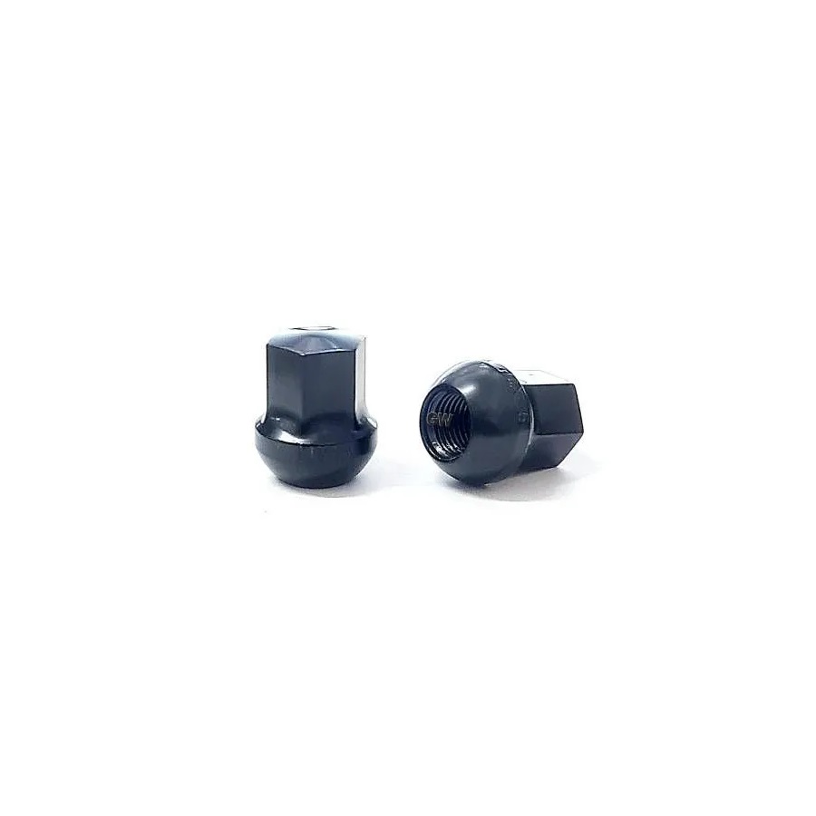 Гайка колеса M14x1.5 Сфера h-21мм открытая, Черный, Ключ 19, Арт. 400048B/BC