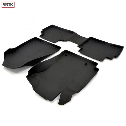 Коврики в салон Kia Cerato  2018-2021, резина 3D SRTK LUX, Черный, Арт. 3D.KI.CER.18G.02X87