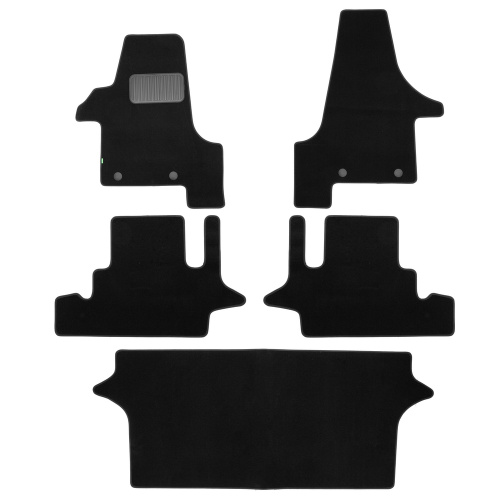 Коврики в салон Volkswagen Multivan (T5) 2003-2009, текстильные Klever standart, Черный, Арт. KLEVER02511701210KH