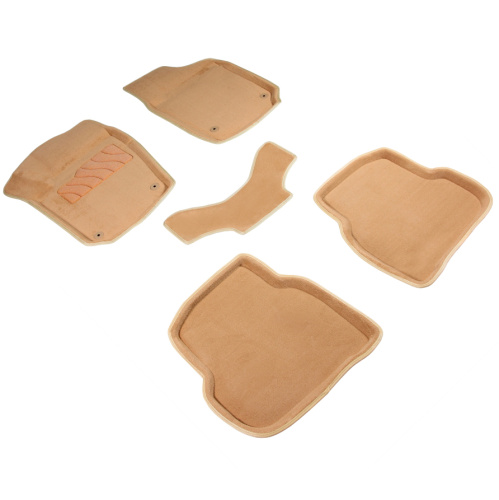 Коврики в салон Volkswagen Polo  2009-2015 Седан, 3D ткань Seintex , Бежевый, Арт. 84772