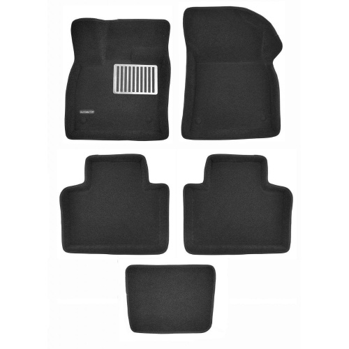 Коврики в салон Geely Atlas  (FX11) 2023-, 3D ткань Euromat LUX, Черный, 4WD Арт. EM3D001418