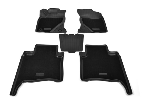 Коврики в салон Toyota Fortuner  2015-2020, комбинированные 3D Norplast, Черный, Арт. NPA11C88230CM