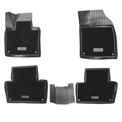 Коврики в салон Volvo XC90  2014-2019, комбинированные 3D Norplast, Черный, 5 мест Арт. NPA11C96780CM