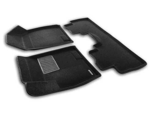 Коврики в салон Jetour Dashing 2022-, 3D ткань Euromat Business, Черный, Арт. EMC3D000020
