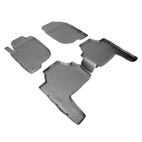 Коврики в салон Mitsubishi Montero Sport  1996-2000, полиуретан Aileron, Черный, Арт. 61008