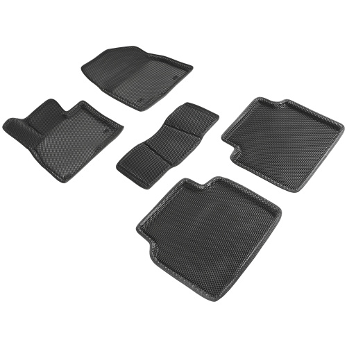 Коврики в салон Mazda 6 (GJ) 2012-2015 Седан, 3D EVA Seintex "сота", Черный, Арт. 95417