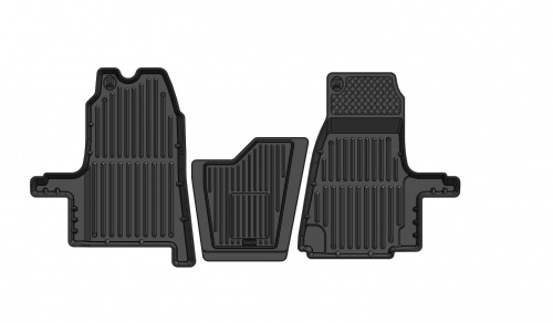 Коврики в салон Ford Transit  2006-2014 Микроавтобус, резина 3D SRTK Premium, Черный, Арт. PR.FD.TR.06G.02053