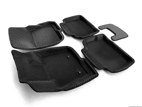 Коврики в салон Ford Mondeo  2012-2019 Седан, 3D EVA Euromat, Черный, Арт. EM3DEVA002216