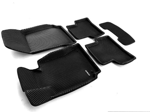 Коврики в салон Mercedes  (W204) 2006-2011 Седан, 3D EVA Euromat, Черный, Арт. EM3DEVA003503