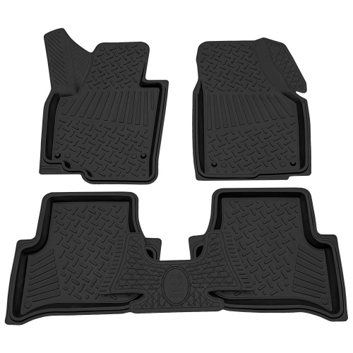 Коврики в салон Skoda Yeti  2009-2014, резина Rezkon, Черный, Арт. 1030025100