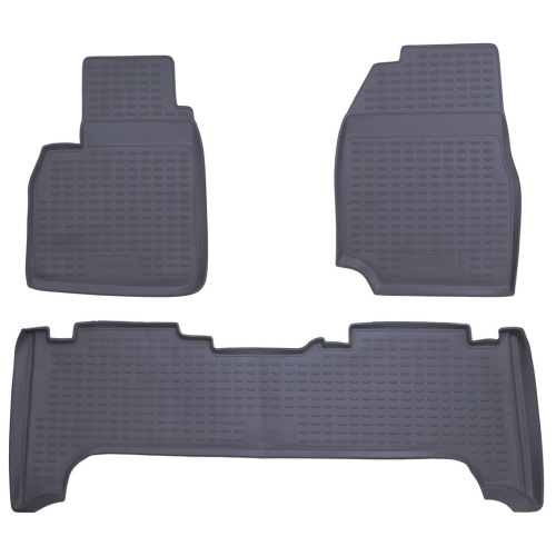 Коврики в салон Toyota Land Cruiser 100 1998-2002, полиуретан Element, Серый, Арт. NLC.48.06.211k
