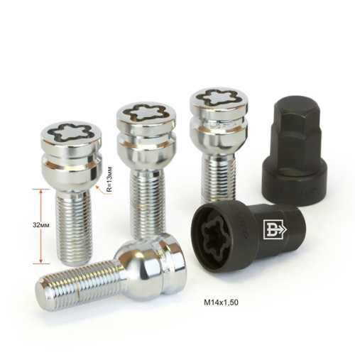 Секретные болты M14x1.5 Сфера L-32мм Хром, Ключ 17-19, Арт. 684125F2