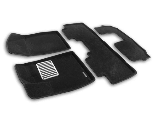 Коврики в салон GAC GS8  2021-, 3D ткань Euromat Business, Черный, на 3 ряда Арт. EM3D001433