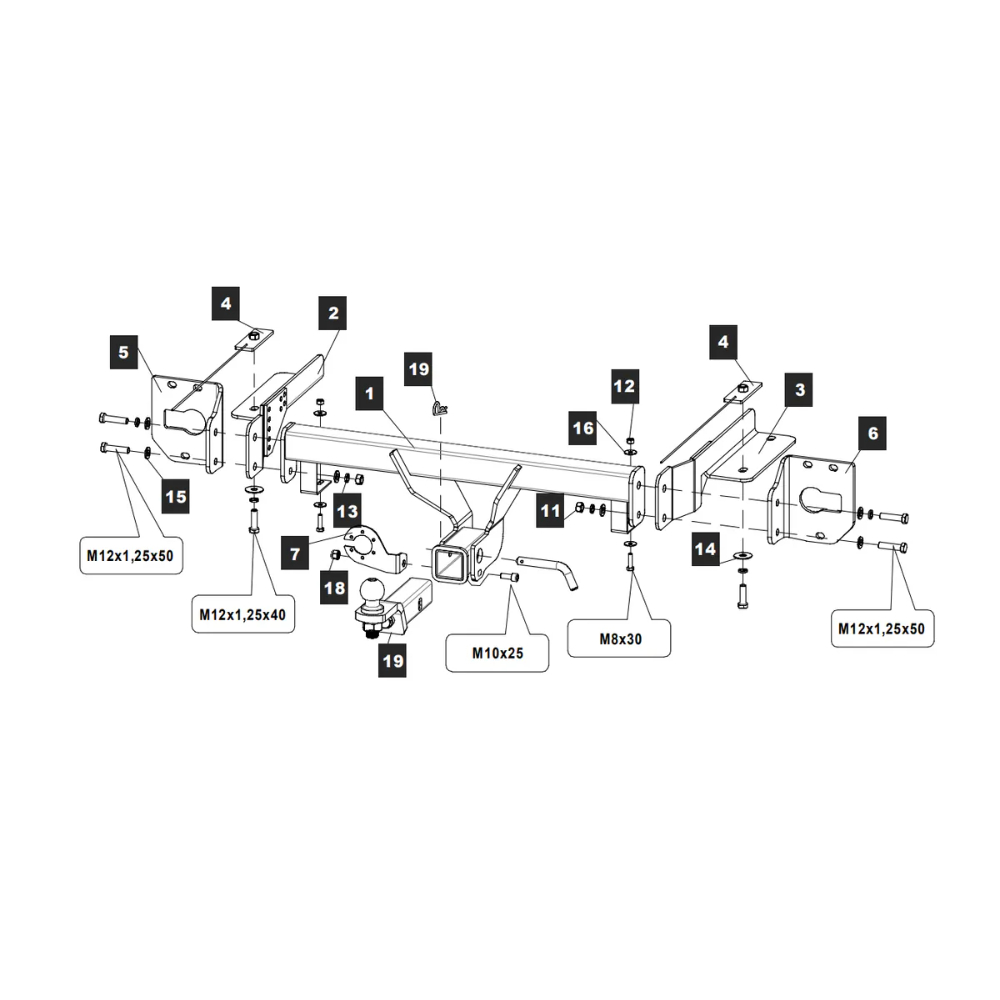 Фаркоп Geely Tugella I 2020-2023 (E с антистуком) TOWRUS Арт. 289202