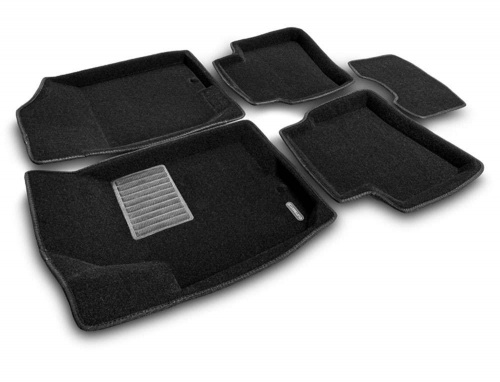 Коврики в салон Hyundai i30 (FD) 2007-2010 Хэтчбэк 5 дв., 3D ткань Euromat Business, Черный, Арт. EMC3D002722