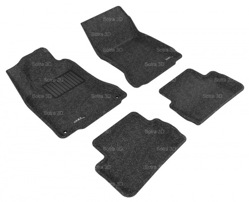 Коврики в салон Mercedes A (W176) 2012-2015, 3D ткань Sotra Lux, Черный, Арт. ST 74-00547