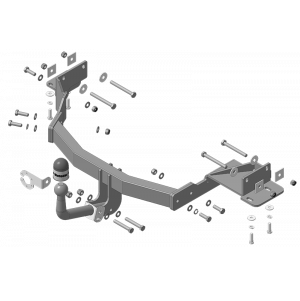 Фаркоп Hyundai Santa Fe (TM) 2018-2021 Оцинкованный шар, V- 2.2, 2.4 MOTODOR Арт. 91006-A_DSC