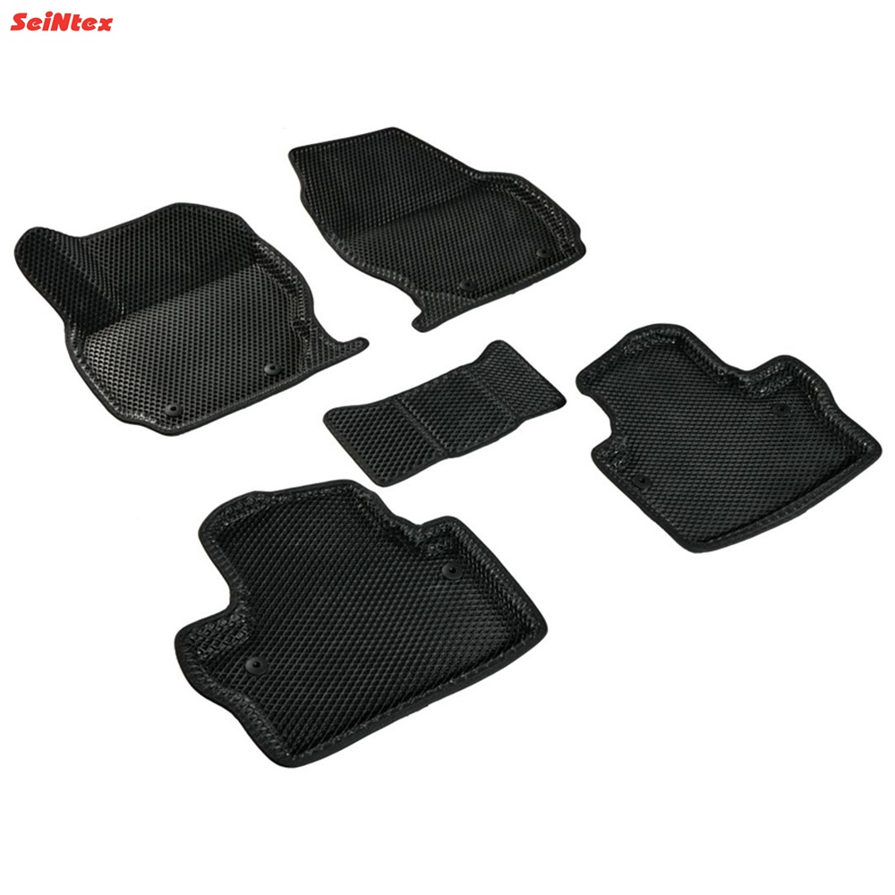Коврики в салон Volvo XC70  2007-2013, 3D EVA Seintex "ромб", Черный, Арт. 98448