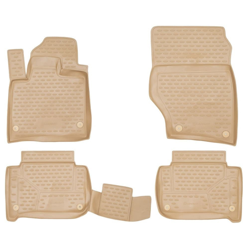 Коврики в салон Audi Q7 (4L) 2005-2009, полиуретан Element, Бежевый, Арт. NLC.04.16.212k