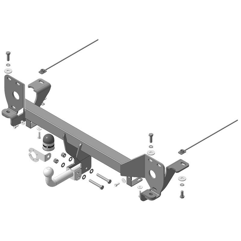 Фаркоп Geely Tugella I 2020-2023 оцинкованный MOTODOR Арт. 94212A