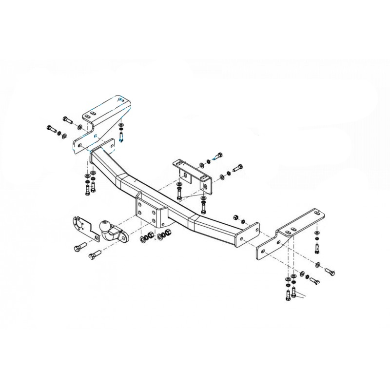 Фаркоп Toyota Land Cruiser Prado (J120) 2002-2007 5 дв. AVTOS Арт. TY 50