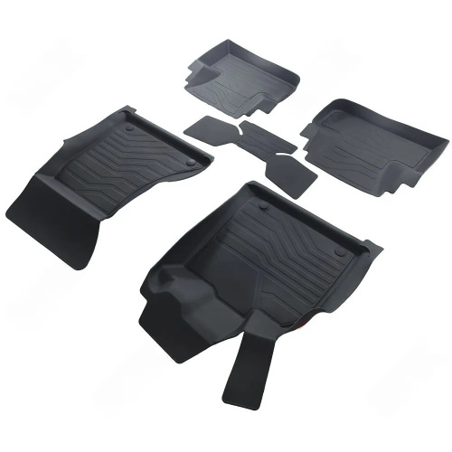 Коврики в салон Audi Q5 (8R) 2008-2012, резина 3D SRTK LUX, Черный, Арт. 3DAQ508G08026