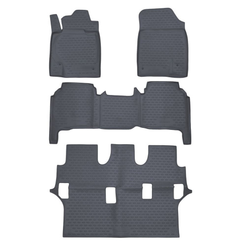 Коврики в салон Toyota Land Cruiser 200 2007-2012, полиуретан Element, Серый, Арт. NLC4817211K