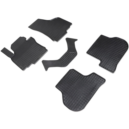 Коврики в салон SEAT Leon  2005-2009 5 дв., резина Seintex "сетка", Черный, Арт. 87276