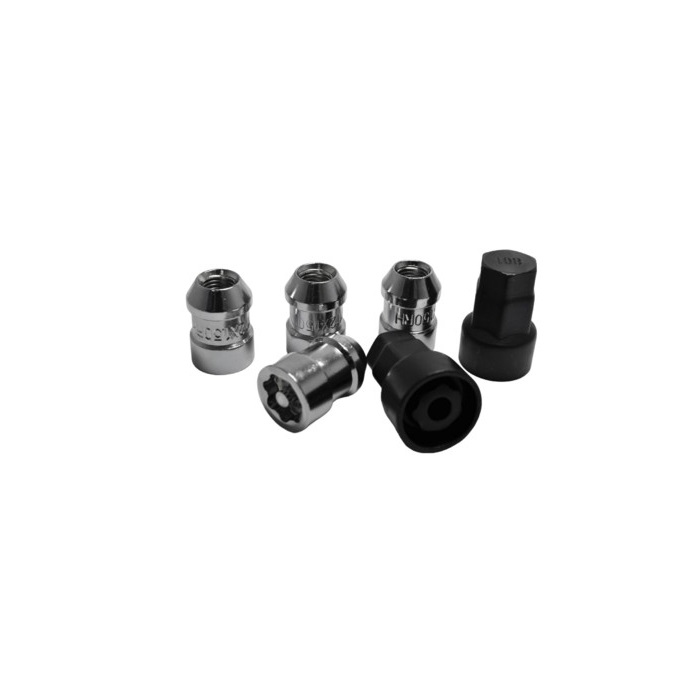 Гайки секретные M12x1.5 Конус h-33мм закрытая, Хром, Ключ 17-19, Арт. 726444(33)KK-2Key