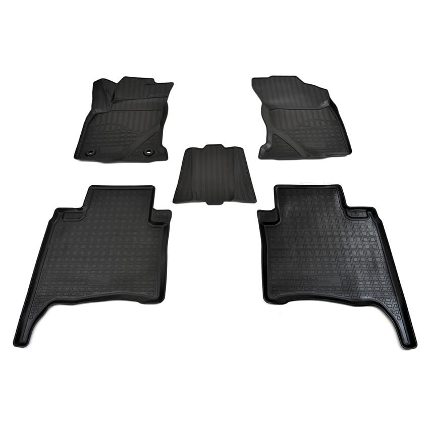 Коврики в салон Toyota Fortuner  2015-2020, полиуретан 3D Norplast, Черный, Арт. NPA11-C88-230