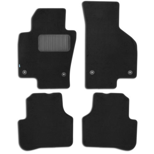 Коврики в салон Volkswagen Passat (B7) 2010-2015 Седан, текстильные Klever premium, Черный, Арт. KLEVER03513422110KH