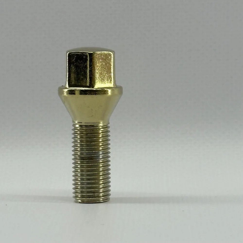 Болт колёсный M14x1.5 Конус L-28мм Золотой хром, Ключ 17, Арт. 174110/GD