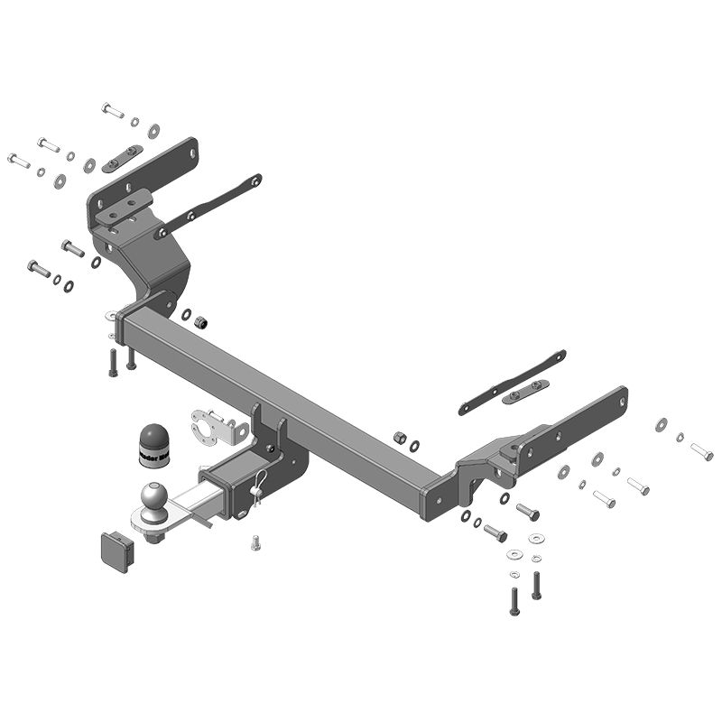 Фаркоп Mitsubishi Outlander IV 2021- оцинкованный MOTODOR Арт. 91315E