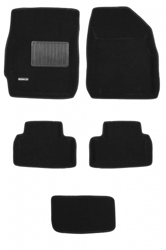 Коврики в салон Mazda CX-7  2006-2009, 3D ткань Euromat Business, Черный, Арт. EMC3D003409