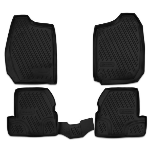 Коврики в салон Suzuki Jimny 1998-2005 3 дв., полиуретан Element, Черный, Арт. CARSZK00013
