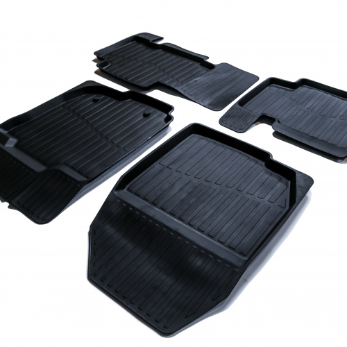 Коврики в салон Toyota RAV4 (XA30) 2005-2010, резина 3D SRTK Premium, Черный, Арт. PR.TY.RAV.06G.02X15