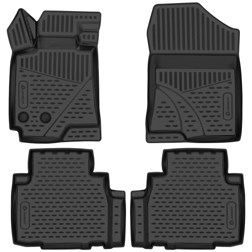 Коврики в салон Changan CS85 2018-2021, полиуретан 3D Element, Черный, Арт. ELEMENT3DAN0594210K