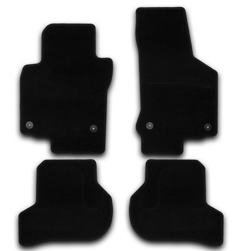 Коврики в салон Volkswagen Golf  2008-2013 3 дв., текстильные Klever эконом, Черный, Арт. KLEVER01512601200K