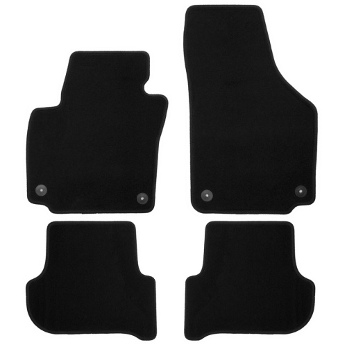 Коврики в салон Skoda Yeti  2009-2014, текстильные Klever эконом, Черный, Арт. KVR01451001200K