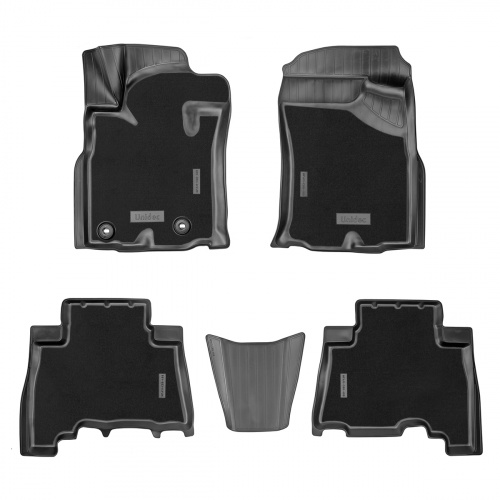 Коврики в салон Toyota Land Cruiser Prado (J150) 2013-2017 FL1 5 дв., комбинированные 3D Norplast, Черный, 5 мест Арт. NPA11C88488CM