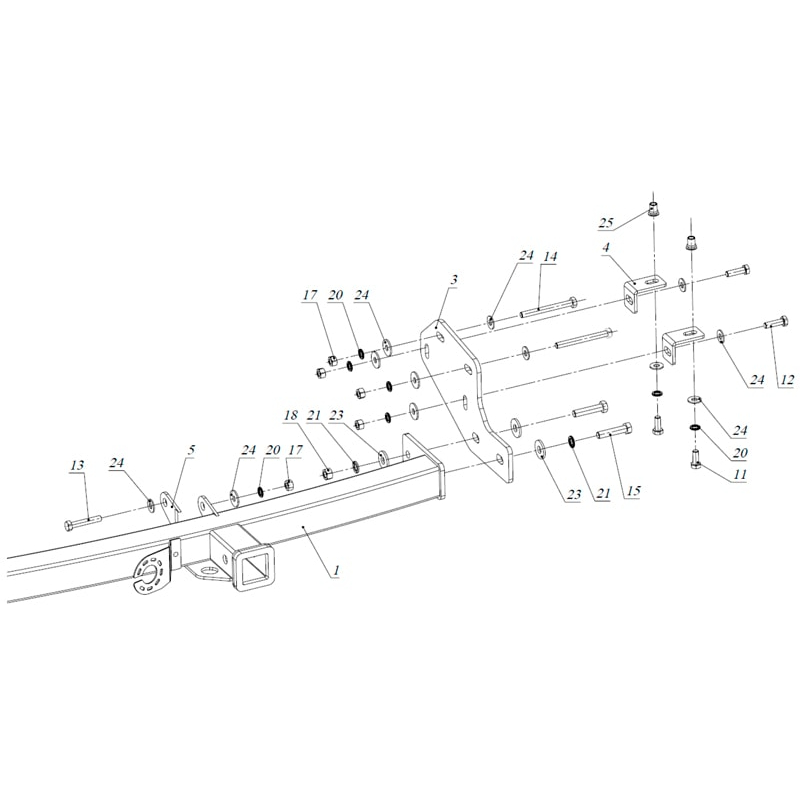 Фаркоп Honda Element 2002-2006 E с антистуком БИЗОН Арт. FA0951EAK