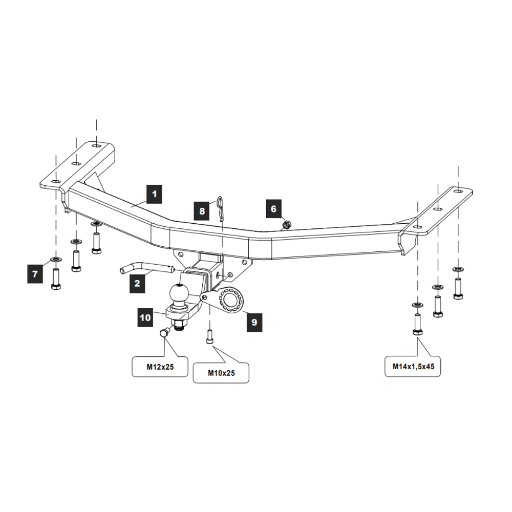 Фаркоп Acura MDX (YD3/YD4) 2013-2016 BALTEX Арт. 09337032