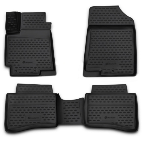 Коврики в салон Great Wall Hover M2 2013-2014, полиуретан 3D Element, Черный, Арт. CARGRW00003