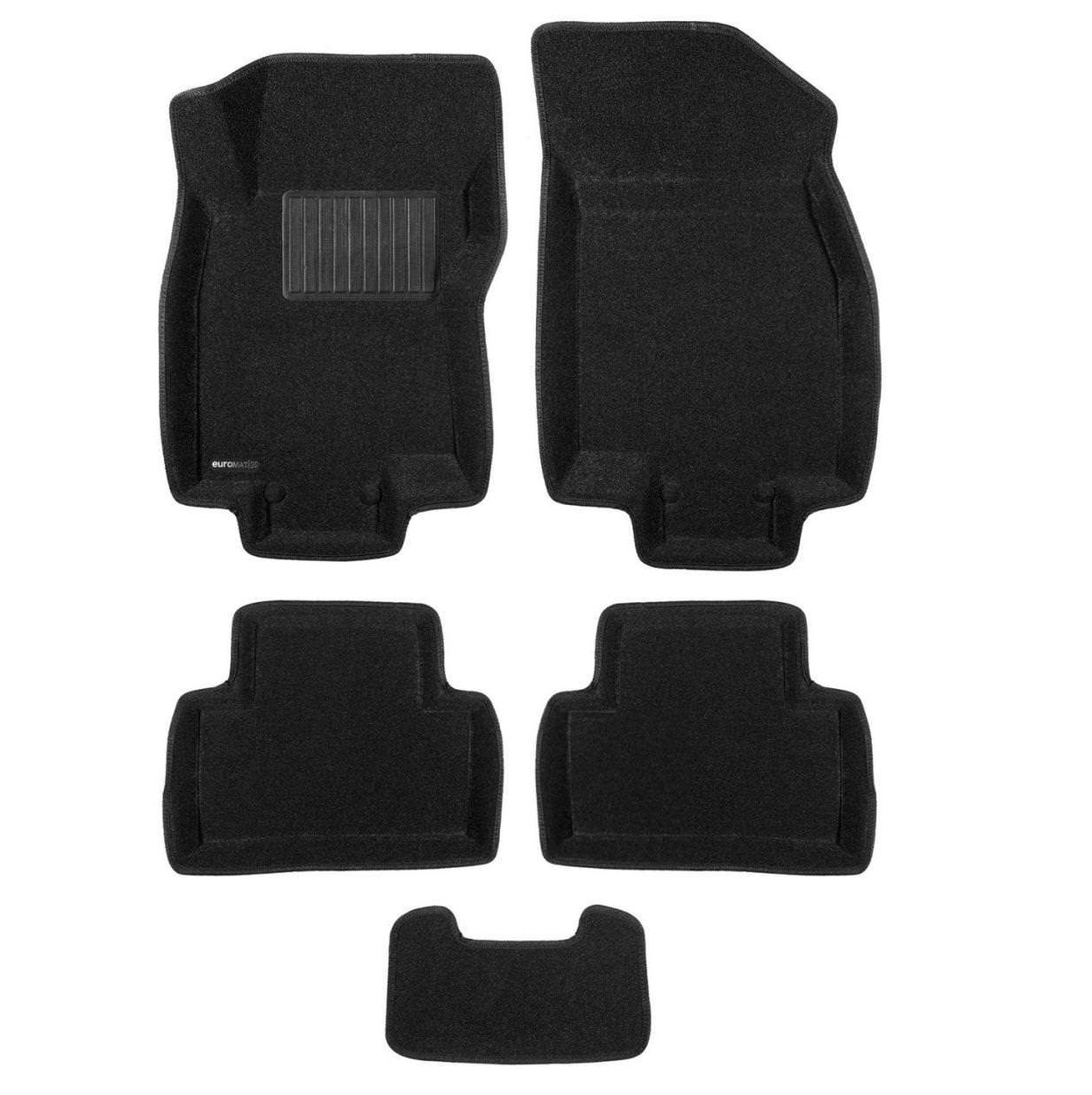 Коврики в салон Nissan Qashqai (J11) 2013-2019, 3D ткань Euromat Business, Черный, для а/м после 2016 г.в. РФ сборка Арт. EMC3D-003722