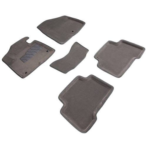 Коврики в салон Hyundai Santa Fe (DM) 2012-2016, 3D ткань Seintex , Серый, Арт. 84120