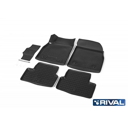 Коврики в салон Chevrolet Cruze 2008-2012 Седан, полиуретан Rival, Черный, Арт. 11003001